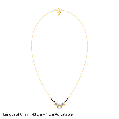 lab grown  diamond mangalsutra for women