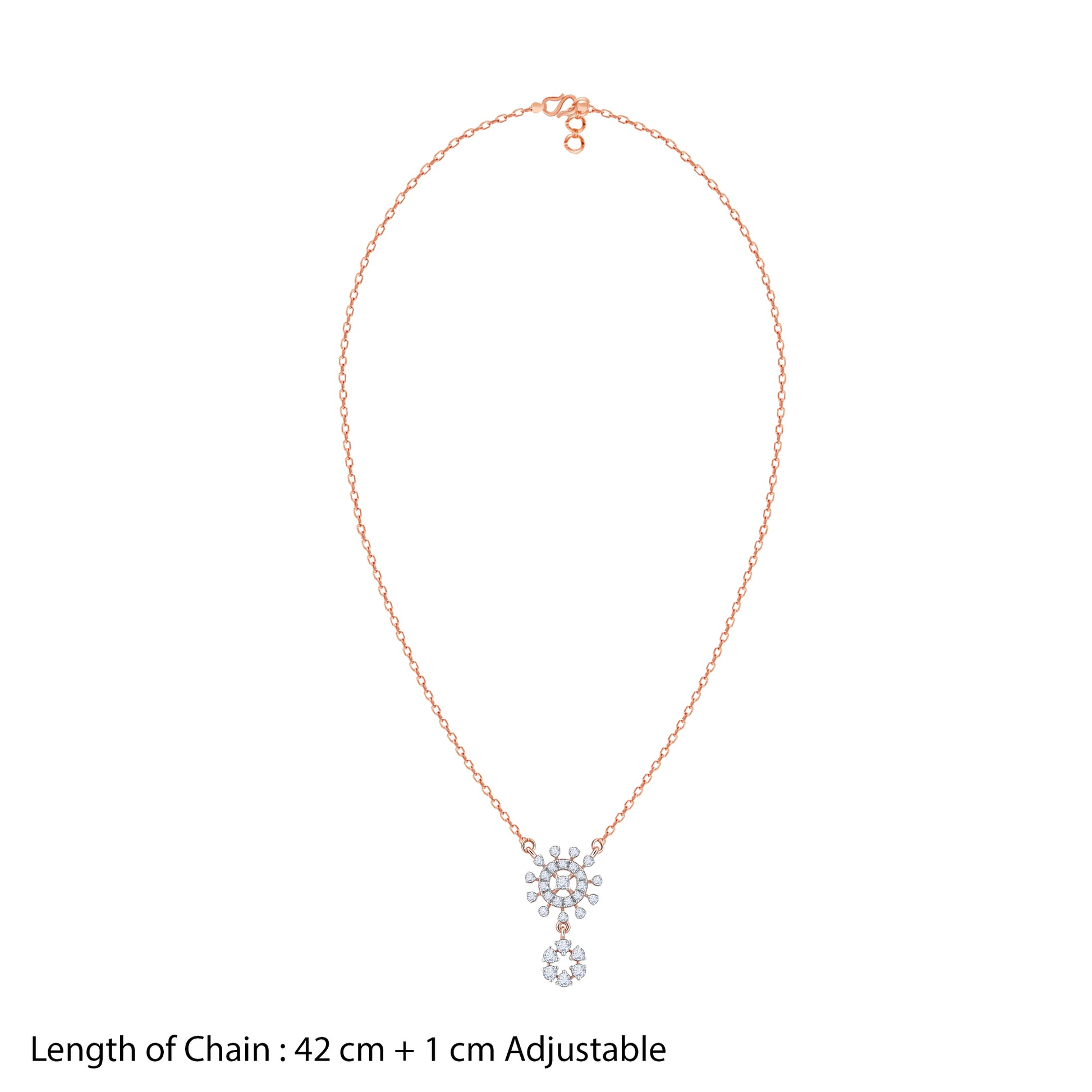 pure rose gold necklace for women