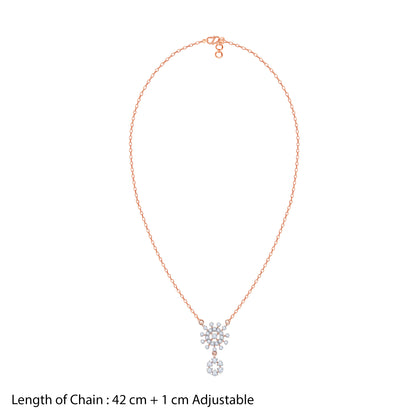 pure rose gold necklace for women