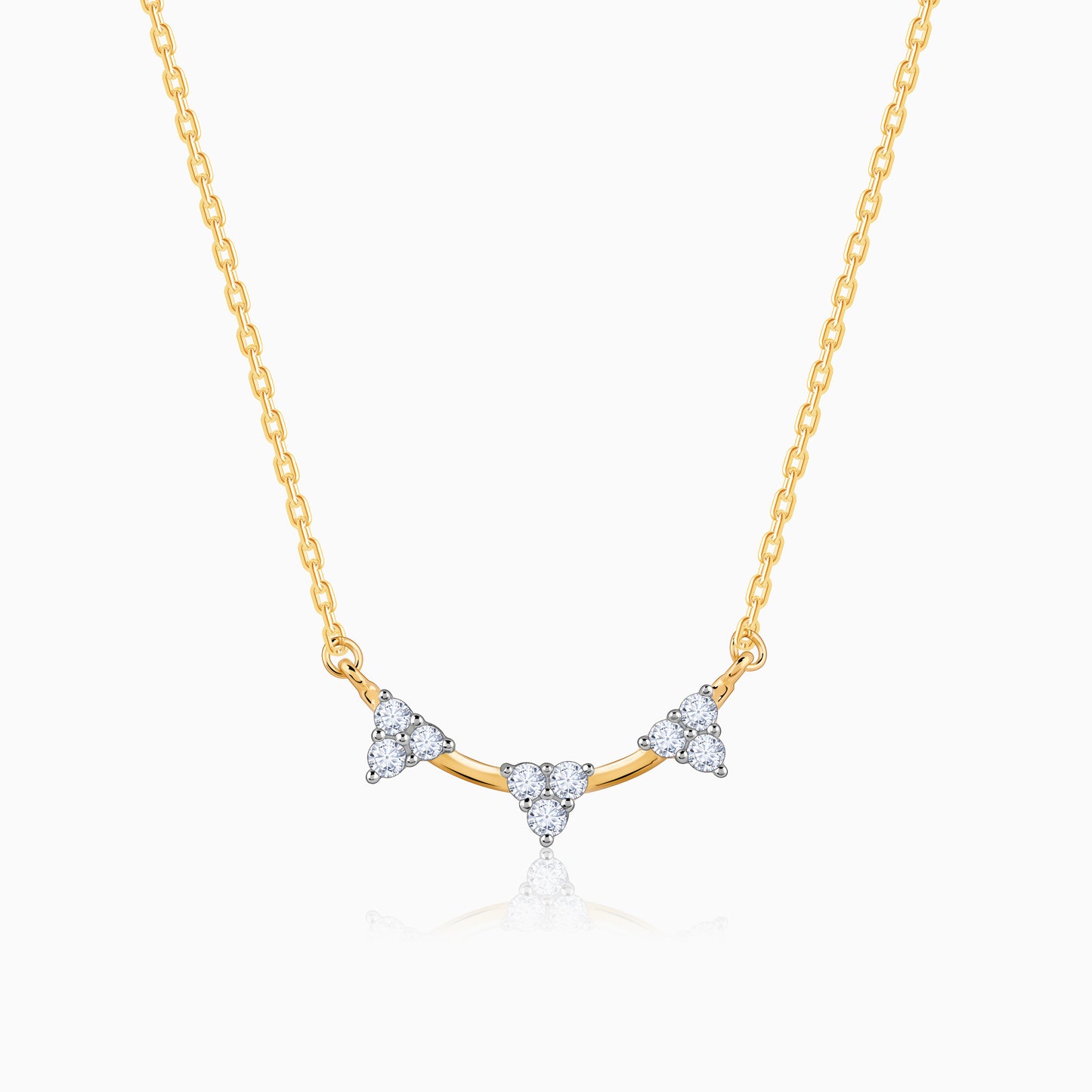 Gold Love Trinity Diamond Necklace