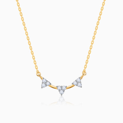 Gold Love Trinity Diamond Necklace