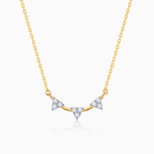 Gold Love Trinity Diamond Necklace