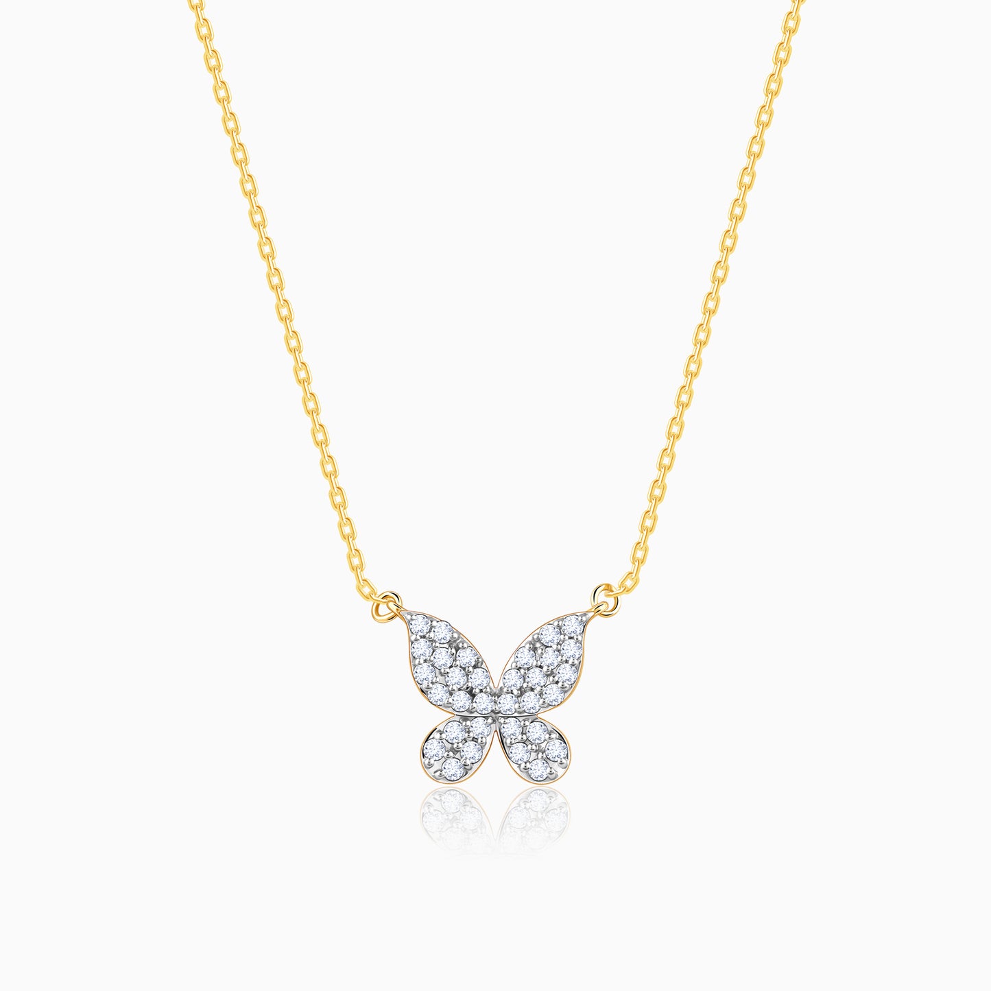 Gold Papillon Diamond Necklace