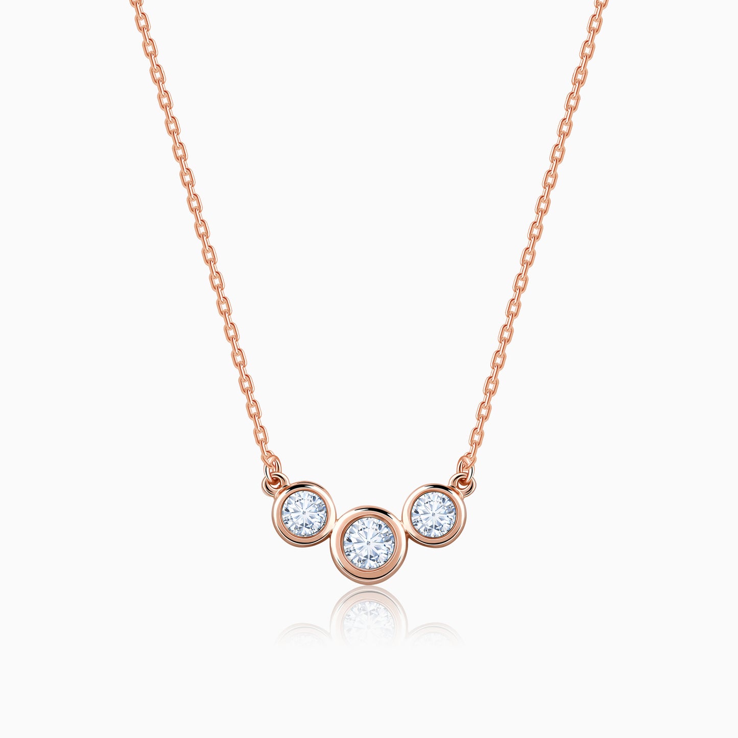 Rose Gold Cercle Diamond Necklace