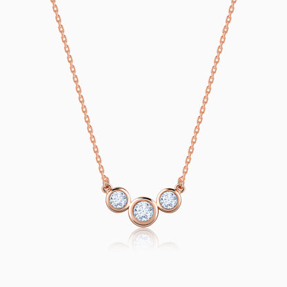 Rose Gold Cercle Diamond Necklace