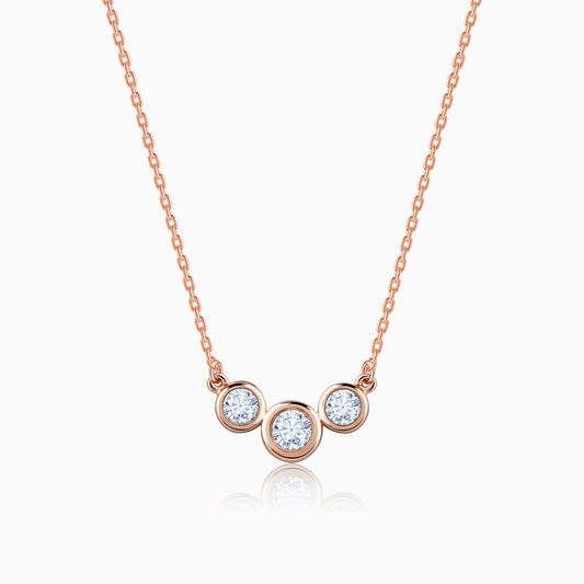 Rose Gold Cercle Diamond Necklace