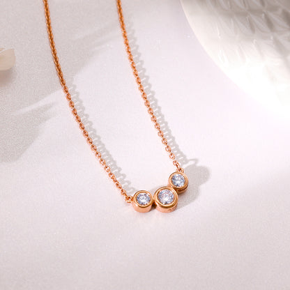 Rose Gold Cercle Diamond Necklace