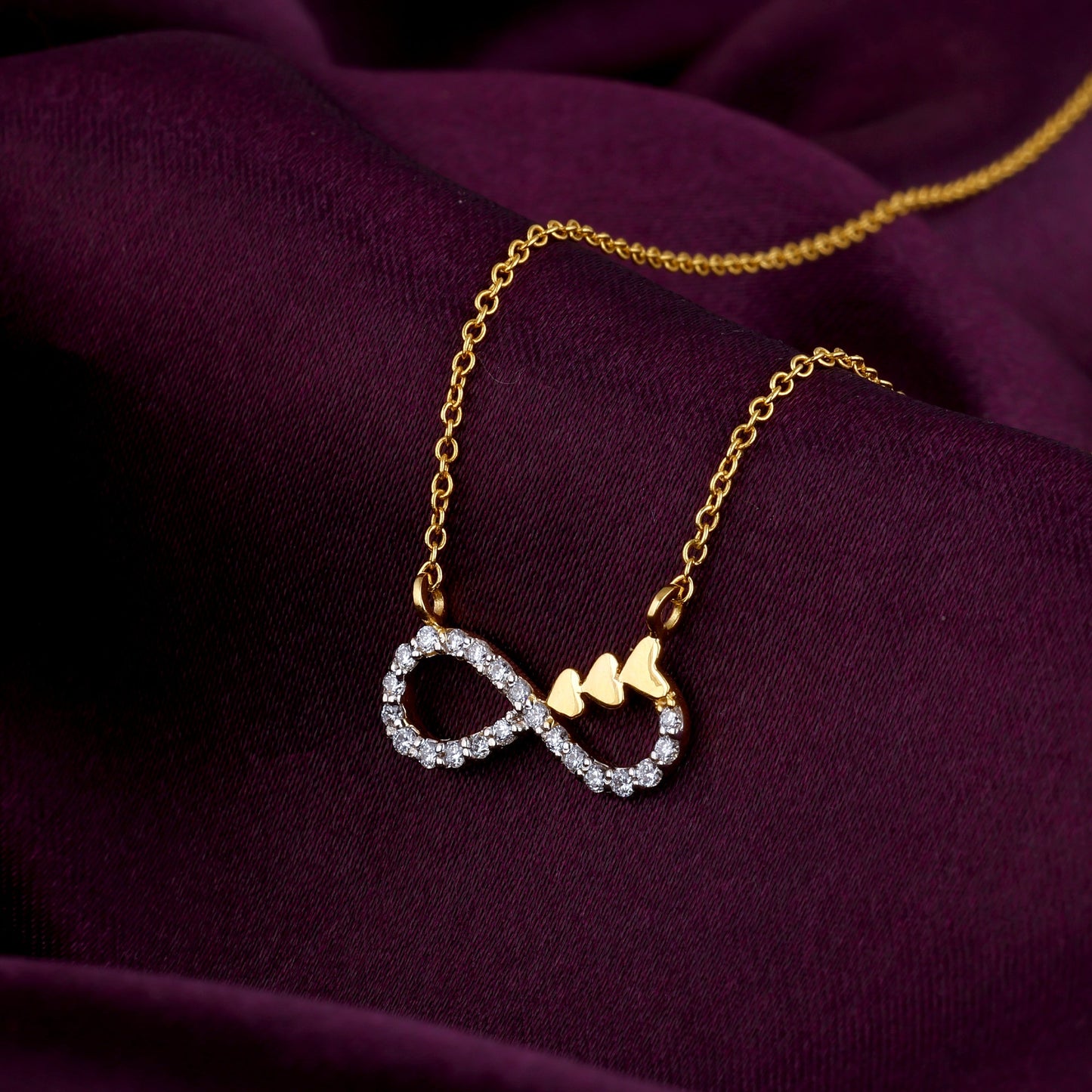 Gold Infinity Grace Diamond Necklace