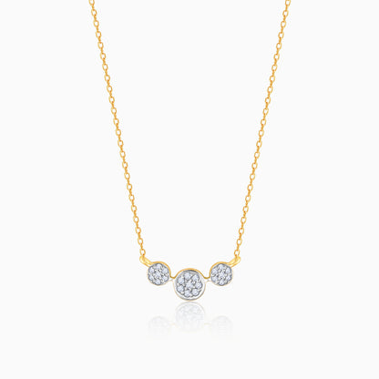 Gold Melting Hearts Diamond Necklace