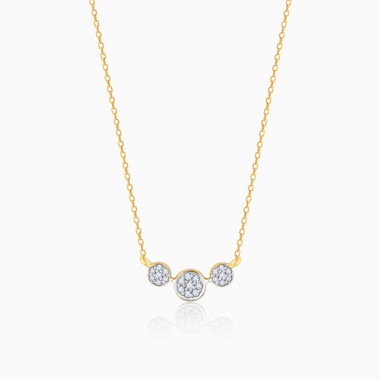 Gold Melting Hearts Diamond Necklace