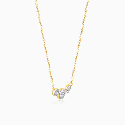 Gold Melting Hearts Diamond Necklace