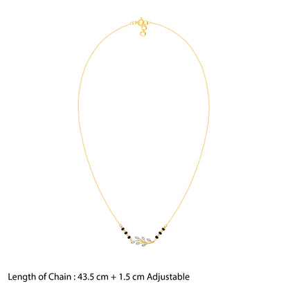 Gold Leaf Diamond Mangalsutra