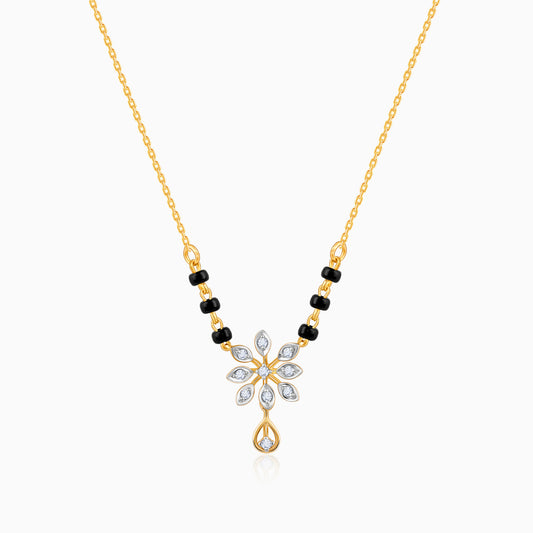 Gold Bloomy Diamond Mangalsutra