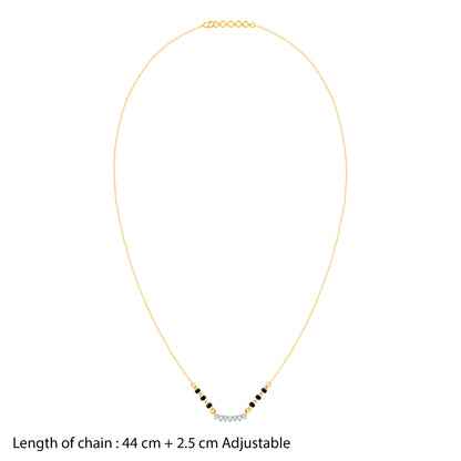 Gold Classic Brilliant Diamond Mangalsutra