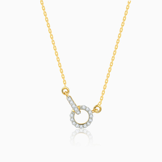 Gold Interconnected Diamond Necklace