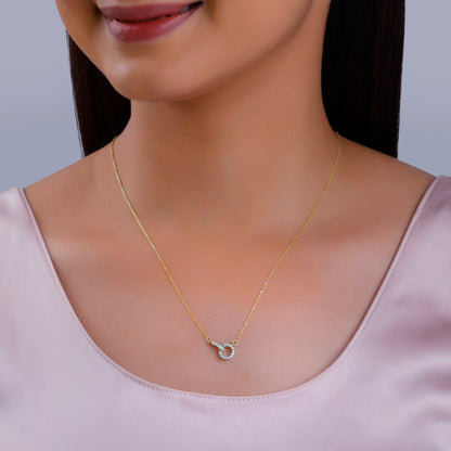 Gold Interconnected Diamond Necklace