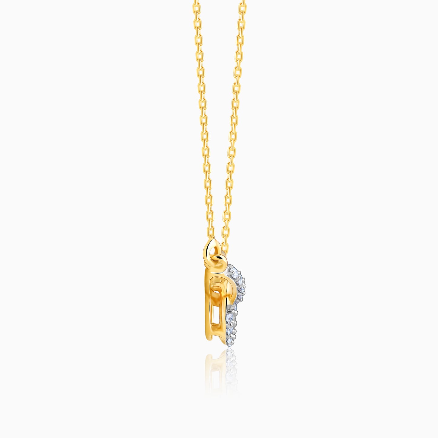 Gold Interconnected Diamond Necklace