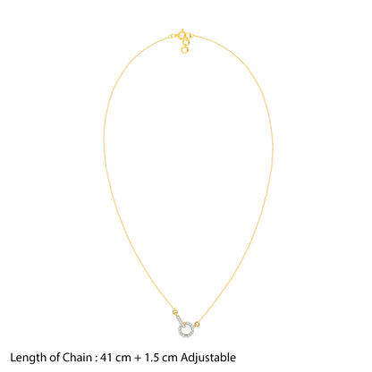 Gold Interconnected Diamond Necklace