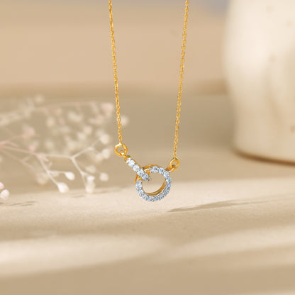 Gold Interconnected Diamond Necklace