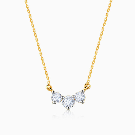 Gold Trilove Diamond Necklace