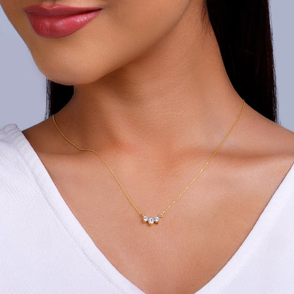 Gold Trilove Diamond Necklace