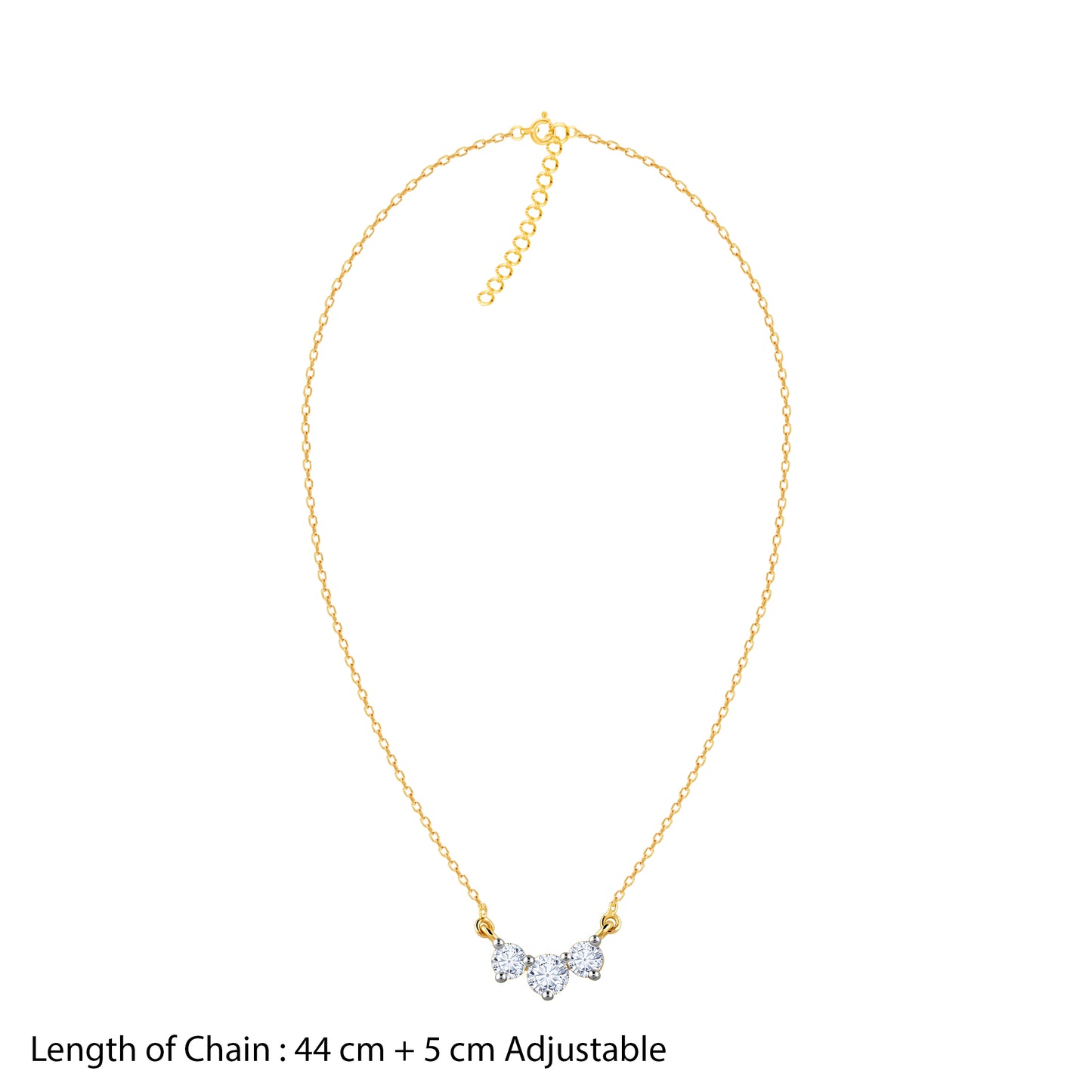 Gold Trilove Diamond Necklace