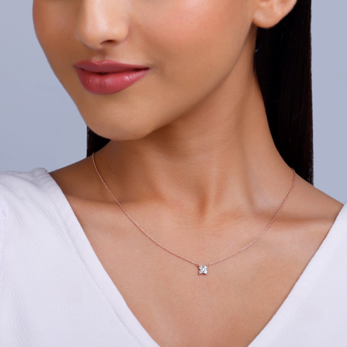 Rose Gold Amorette Diamond Necklace