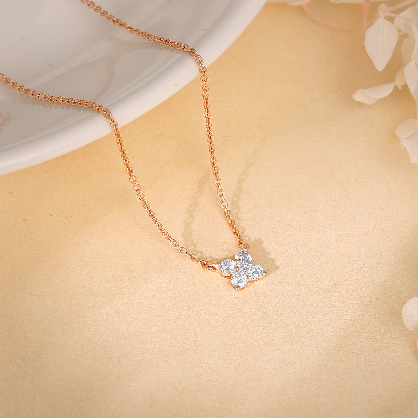 Rose Gold Amorette Diamond Necklace