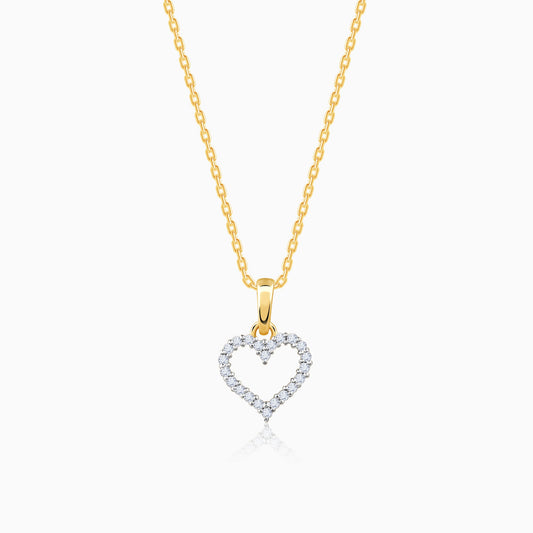 Gold Heartful Diamond Pendant