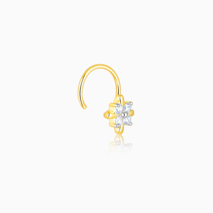 Gold Tender Bloom Diamond Nose Pin