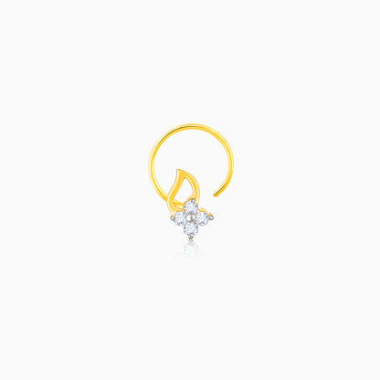 Gold Love's Bloom Diamond Nose Pin