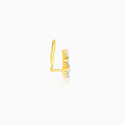 Gold Real Connection Diamond Nose Pin