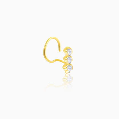 Gold Real Connection Diamond Nose Pin