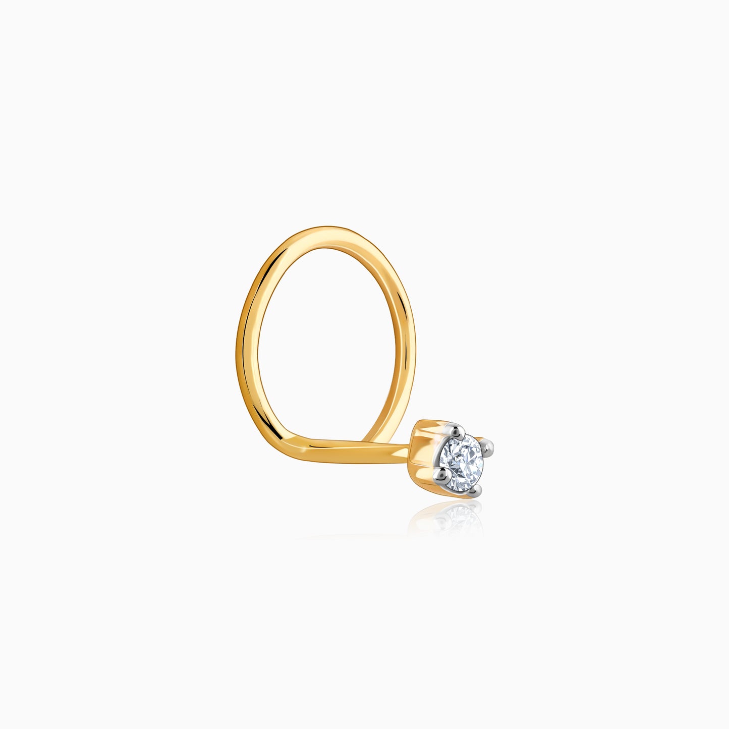 Gold Precious Diamond Nose Ring