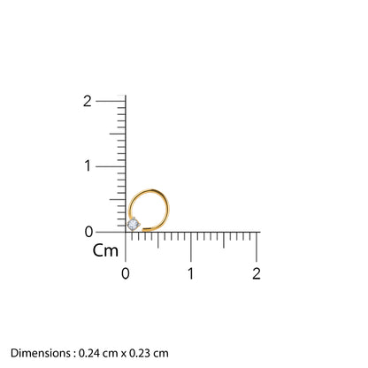 Gold Precious Diamond Nose Ring