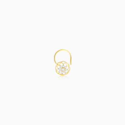 Gold Dreamy Marigold Diamond Nose Pin