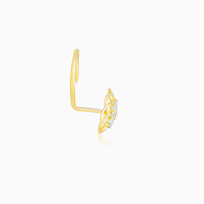 Gold Dreamy Marigold Diamond Nose Pin