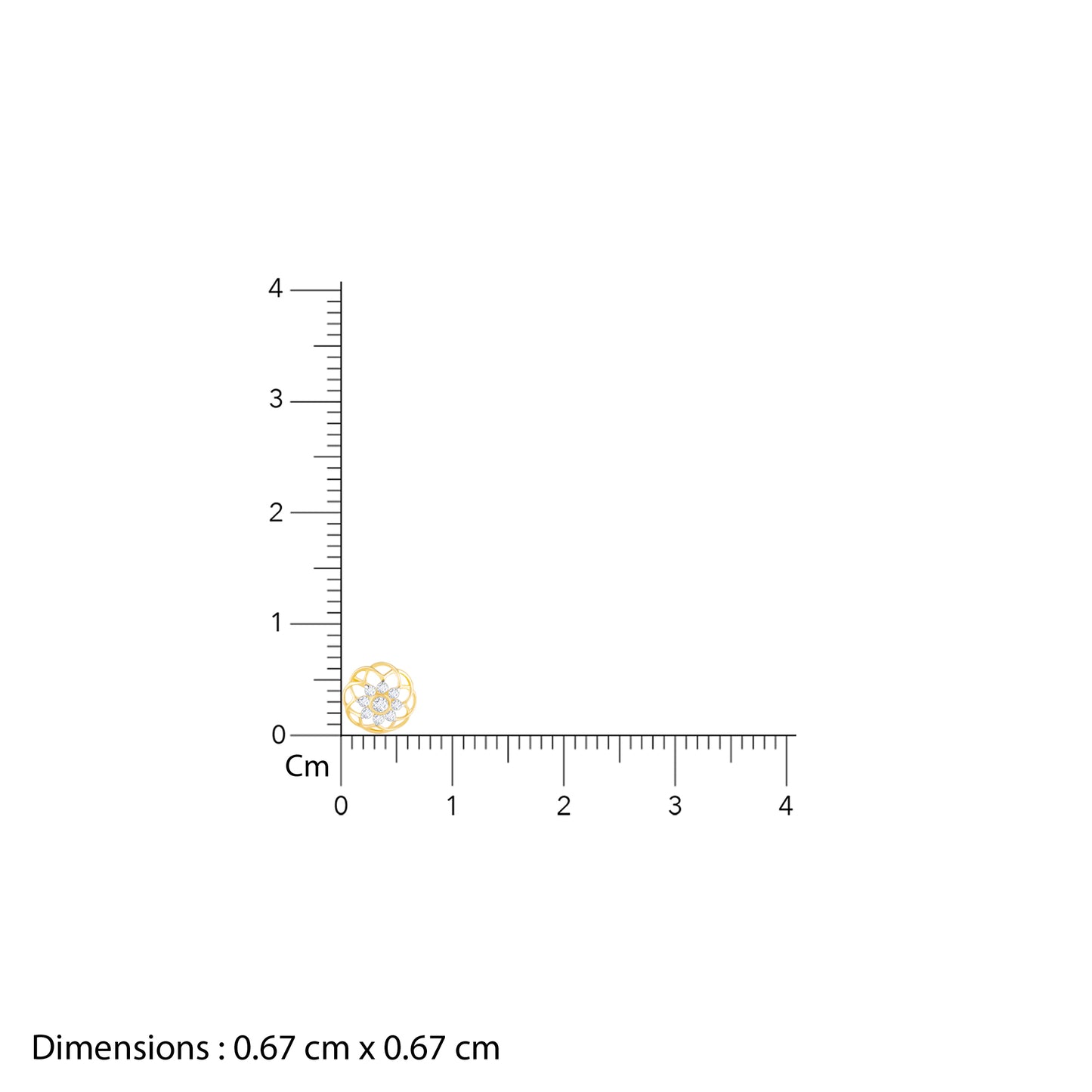 Gold Dreamy Marigold Diamond Nose Pin