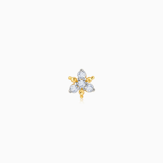 Gold Starlet Diamond Nose Pin