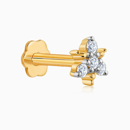 Gold Starlet Diamond Nose Pin