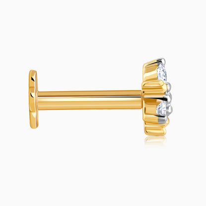 Gold Starlet Diamond Nose Pin