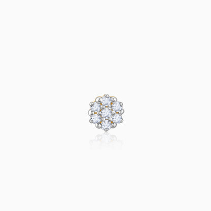 Gold Fragrant Floret Diamond Nose Pin