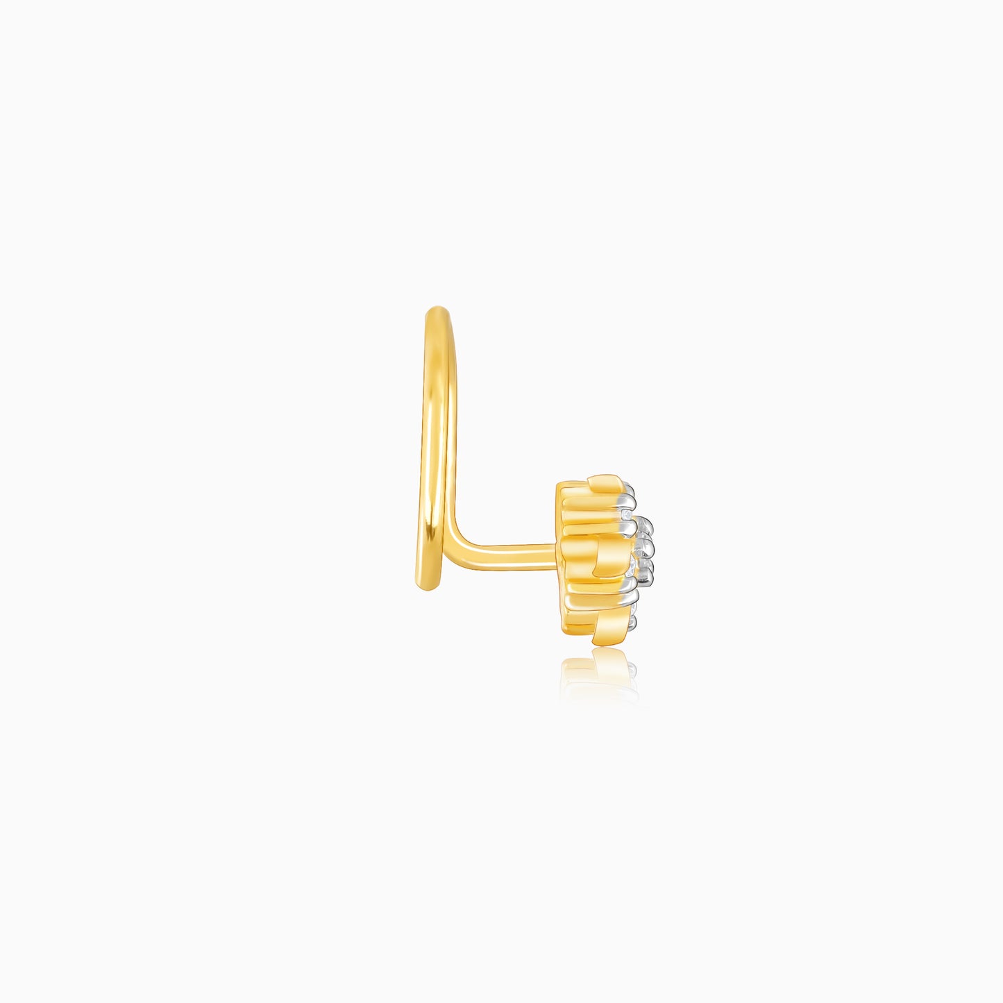 Gold Adorable Bloom Diamond Nose Pin