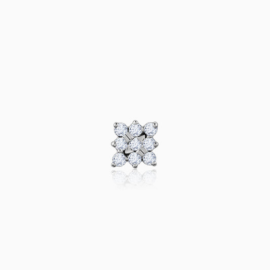 Gold Square Radiance Diamond Nose Pin