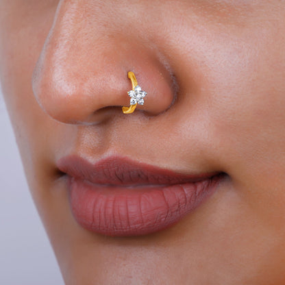 Gold Petalo Diamond Nose Ring