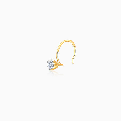 Gold Secret Whisper Diamond Nose pin