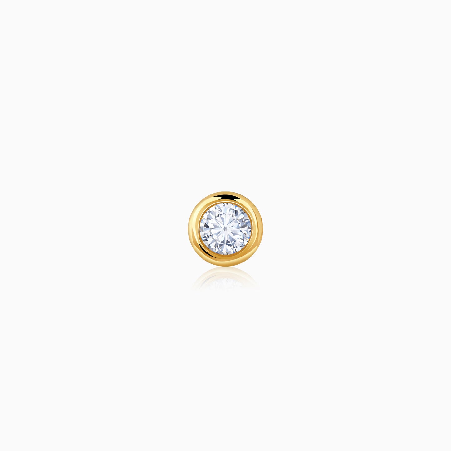 Gold Circolare Diamond Nose Pin