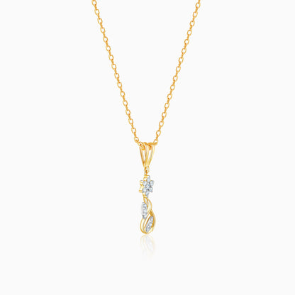 Gold Graceful Sparkle Diamond Pendant