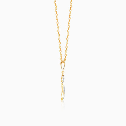 Gold Graceful Sparkle Diamond Pendant