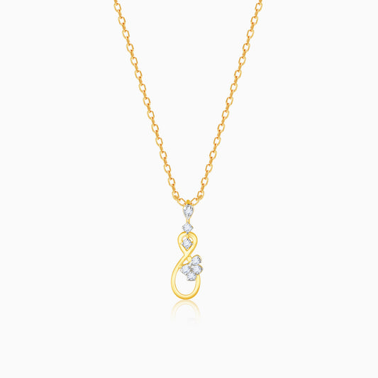 Gold Infinite Elegance Diamond Pendant